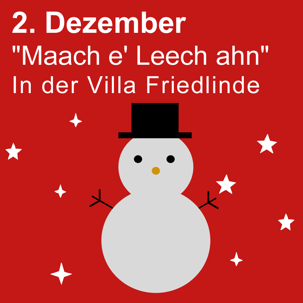 door-Dienstag, 2. Dezember, 14:30 Uhr: